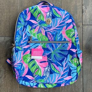 Lilly Pulitzer Colorful Leaf Print Backpack
